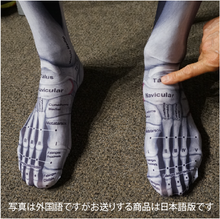 Carregar imagem no visualizador da galeria, 足の骨のスケルトンソックス（日本語版）